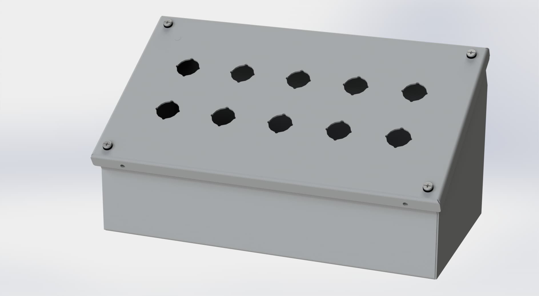 Saginaw Control SCE-10PBAI PBAI Enclosure, Height:7.25", Width:13.00", Depth:6.75", ANSI-61 gray powder coating inside and out. Saginaw Control SCE-10PBAI PBAI Enclosure, Height:7.25", Width:13.00", Depth:6.75", ANSI-61 gray powder coating inside and out.