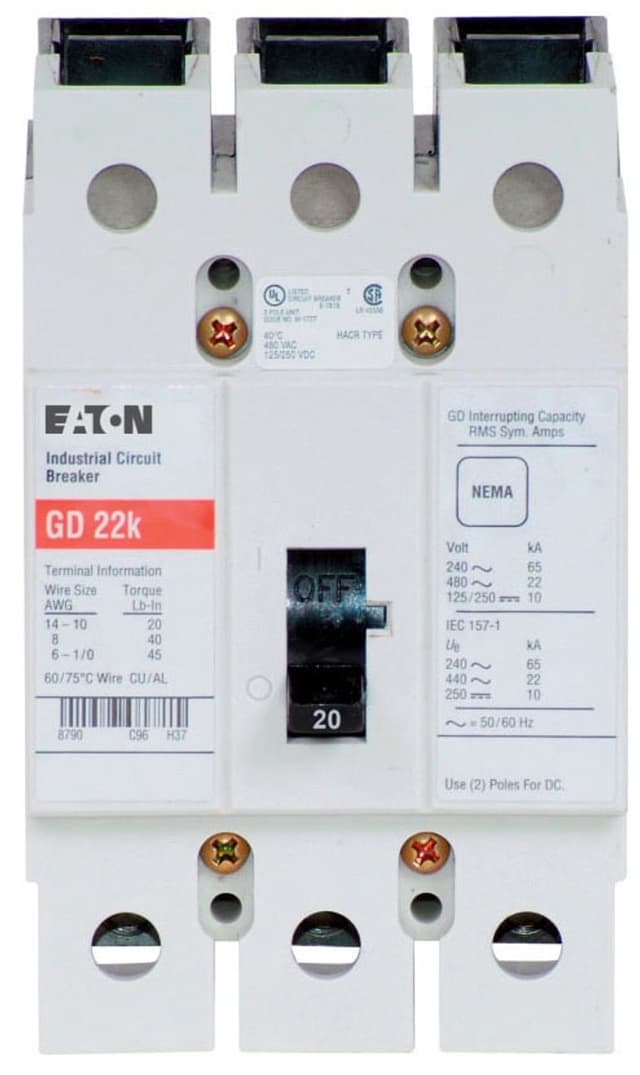 GD3020 Part Image. Manufactured by Eaton.