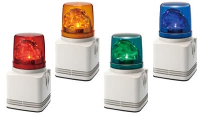 Patlite RFT-100E-G Rotating warning light with 4-channel alarm with 32 pre-programmed sounds; Green LED Patlite RFT-100E-G Rotating warning light with 4-channel alarm with 32 pre-programmed sounds; Green LED