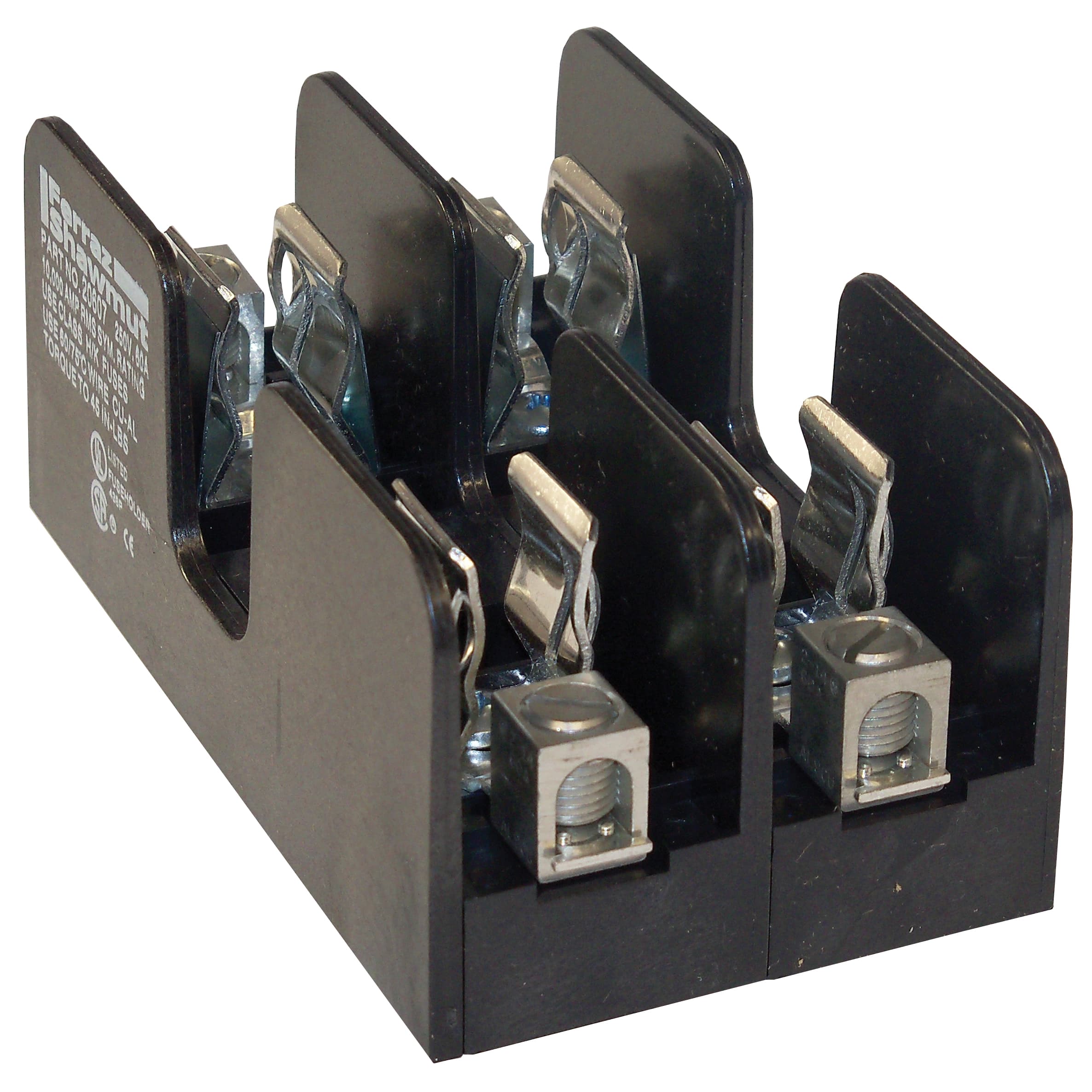 Mersen 20607 20607 Mersen - Fuse Block 250VAC 250VDC Class H/K 60A 2-Pole Box with Reinforced Clip Mersen 20607 20607 Mersen - Fuse Block 250VAC 250VDC Class H/K 60A 2-Pole Box with Reinforced Clip