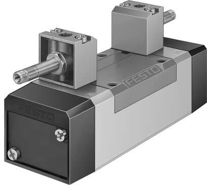 Festo 151026 solenoid valve MFH-5/3B-D-2-S-C With manual override, without solenoid coil or socket. Solenoid coil and socket should be ordered separately. Valve function: 5/3 pressurised, Type of actuation: electrical, Width: 54 mm, Standard nominal flow rate: 2300 l/ Festo 151026 solenoid valve MFH-5/3B-D-2-S-C With manual override, without solenoid coil or socket. Solenoid coil and socket should be ordered separately. Valve function: 5/3 pressurised, Type of actuation: electrical, Width: 54 mm, Standard nominal flow rate: 2300 l/