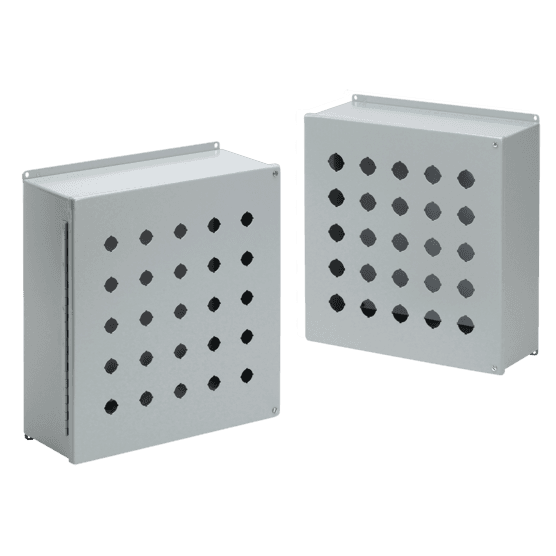 Hoffman E12PBY25M Extra-Large Pushbutton Enclosures, Type 12, 12PB x 22.5mm, Gray, Steel Hoffman E12PBY25M Extra-Large Pushbutton Enclosures, Type 12, 12PB x 22.5mm, Gray, Steel