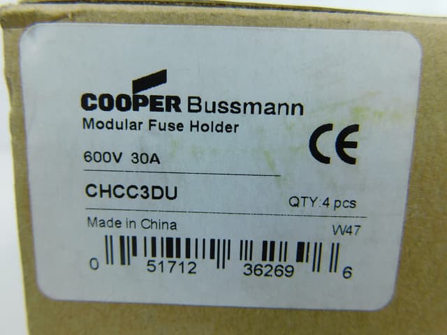 CHCC3DU Part Image. Manufactured by Cooper Bussmann.