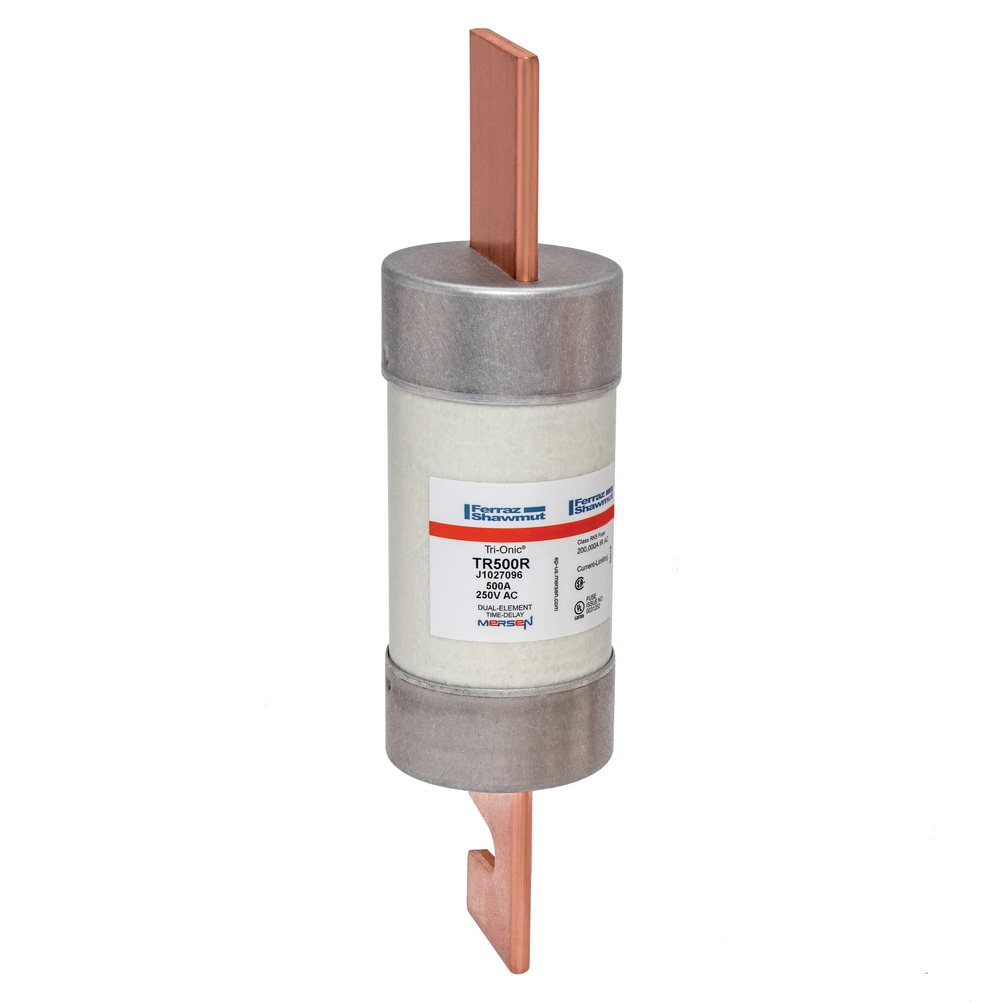 Mersen TR500R TR500R Mersen - Fuse TR-R - Class RK5 - Time-Delay 250VAC 160VDC 500A Blade Tri-Onic® Mersen TR500R TR500R Mersen - Fuse TR-R - Class RK5 - Time-Delay 250VAC 160VDC 500A Blade Tri-Onic®