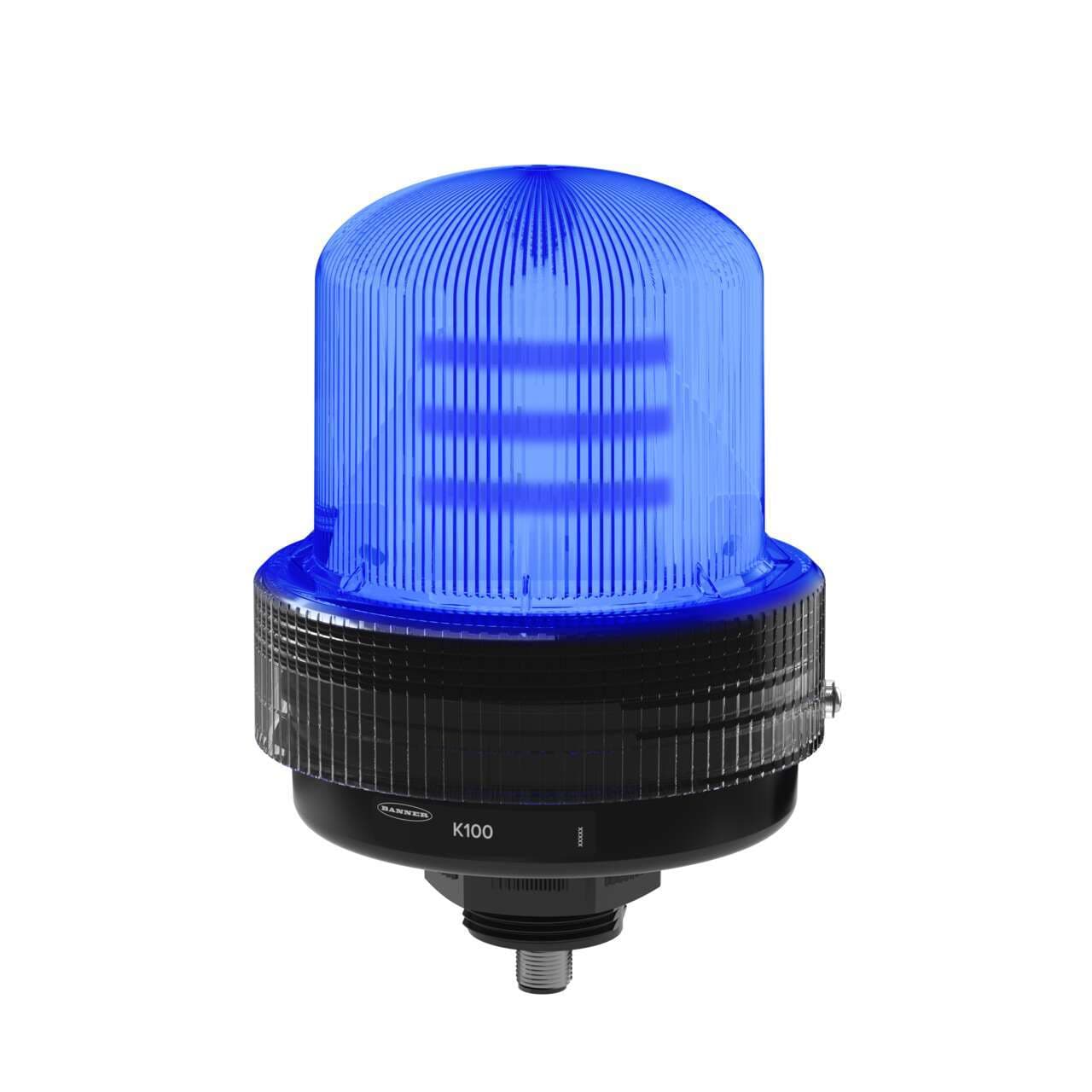 Banner K100B-BLBQ Banner K100B-BLBQ - K100 Basic Daylight Visible Beacon: 1-Color Indicator; 12-48 V dc; Polycarbonate; IP66; Blue; 5-pin M12 Integral QD Banner K100B-BLBQ Banner K100B-BLBQ - K100 Basic Daylight Visible Beacon: 1-Color Indicator; 12-48 V dc; Polycarbonate; IP66; Blue; 5-pin M12 Integral QD