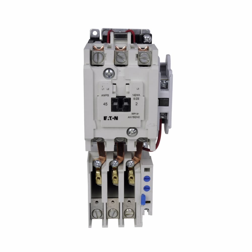 Eaton AN16GN0AB AN16GN0AB Eaton - Eaton Freedom NEMA motor control starter, Non-Reversing Reset Overload Relay Starter, 120V/60 Hz or 110V/50 Hz coil voltage, 45A, Three-pole, Size 2 Eaton AN16GN0AB AN16GN0AB Eaton - Eaton Freedom NEMA motor control starter, Non-Reversing Reset Overload Relay Starter, 120V/60 Hz or 110V/50 Hz coil voltage, 45A, Three-pole, Size 2
