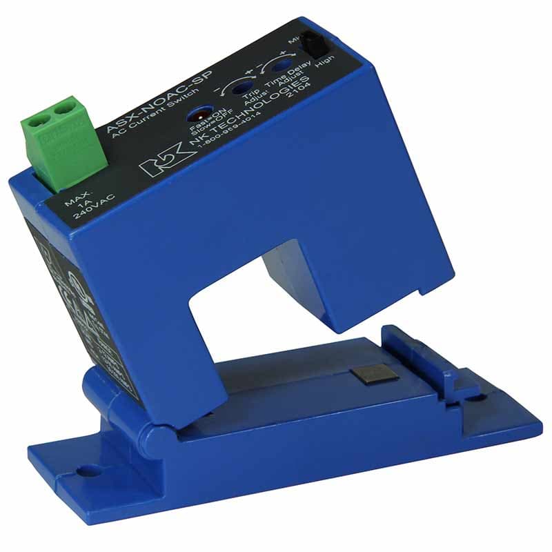NK Technologies ASX-NOU-FT AC Current Switch with Time Delay, Solid Core, Adjustable Setpoint, 1.5-12, 12-55 & 50-175 Amp Ranges, Top Terminals, SmartLED, N.O. 0.15 A @ 240 VAC/VDC NK Technologies ASX-NOU-FT AC Current Switch with Time Delay, Solid Core, Adjustable Setpoint, 1.5-12, 12-55 & 50-175 Amp Ranges, Top Terminals, SmartLED, N.O. 0.15 A @ 240 VAC/VDC