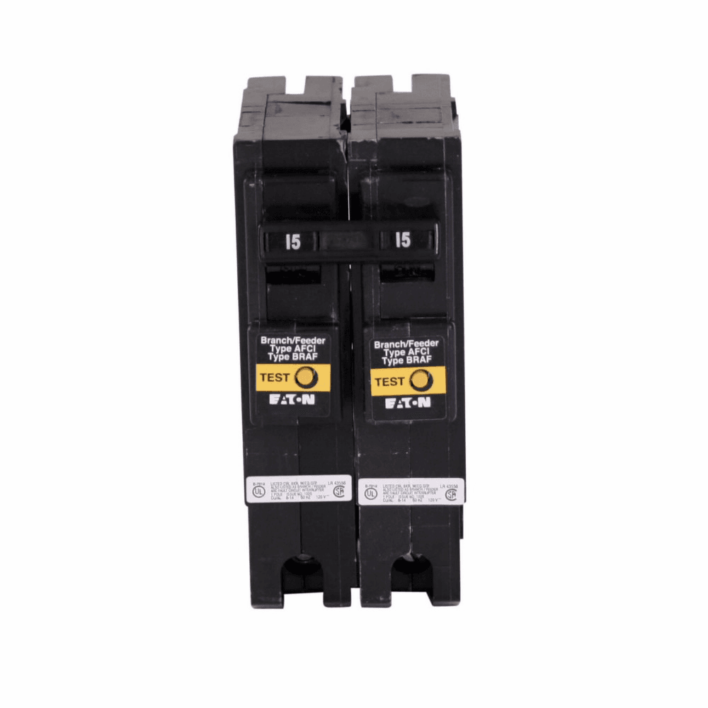 Eaton BRL215AF BRL215AF Eaton - Eaton BR AFCI circuit breaker, FIRE-GUARD AFCI Circuit Breaker, 15 A, 10 kAIC, Two-pole, 120 V,120/240 V, BR, Common trip, #14-4 AWG Cu/Al, Type BR Loadcenters Eaton BRL215AF BRL215AF Eaton - Eaton BR AFCI circuit breaker, FIRE-GUARD AFCI Circuit Breaker, 15 A, 10 kAIC, Two-pole, 120 V,120/240 V, BR, Common trip, #14-4 AWG Cu/Al, Type BR Loadcenters