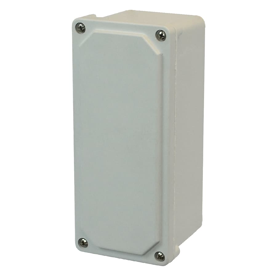 Allied Moulded Products AM943SF 9"x4"x3" AM Series fiberglass small junction box with 4-screw lift-off cover Allied Moulded Products AM943SF 9"x4"x3" AM Series fiberglass small junction box with 4-screw lift-off cover