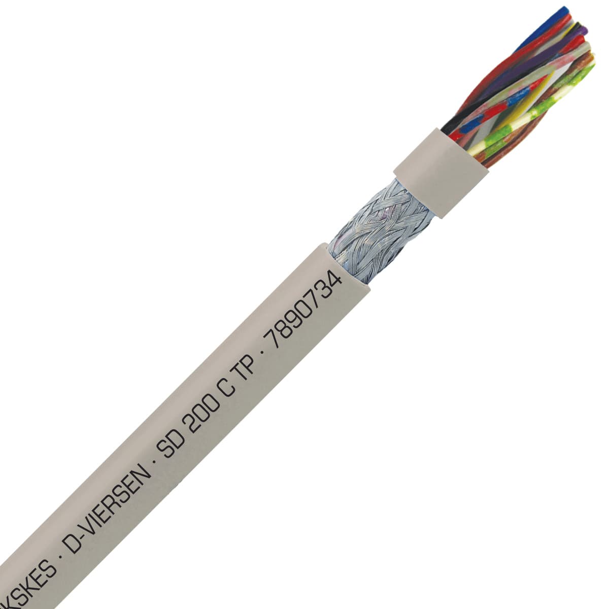 SAB 7890734 SD 200 C TP - 22 AWG/7 pr, shielded halogen free continuous flex oil resistant paired data cable, CE, RoHS SAB 7890734 SD 200 C TP - 22 AWG/7 pr, shielded halogen free continuous flex oil resistant paired data cable, CE, RoHS