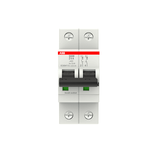 ABB Control 2CDS272001R0378 2CDS272001R0378 ABB Control - S202M-Z6 Miniature Circuit Breaker - 2P - Z - 6 A ABB Control 2CDS272001R0378 2CDS272001R0378 ABB Control - S202M-Z6 Miniature Circuit Breaker - 2P - Z - 6 A