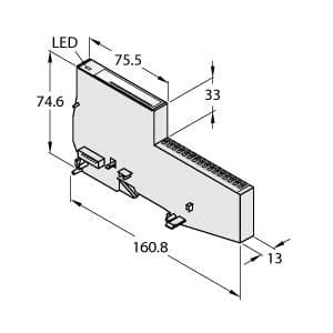 BL20-E-16DO-24VDC-0.5A-N Part Image. Manufactured by Turck.