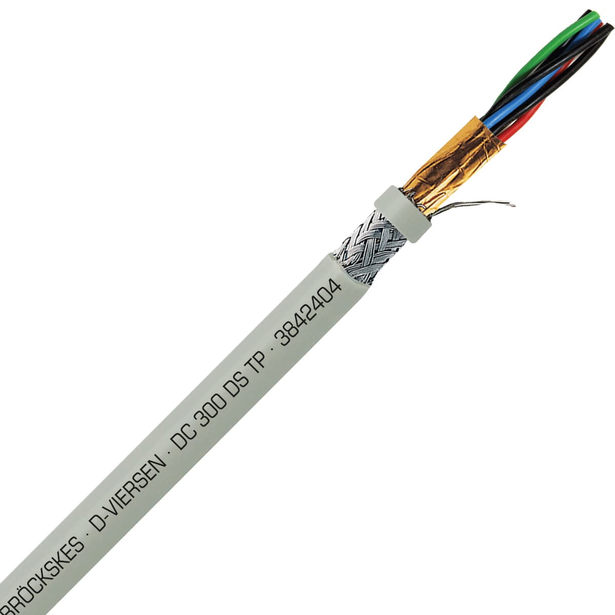 SAB 3842404 DC 300 DS TP- 24 AWG/4pr, multi-paired double shielded PVC signal and control cable, AWM SAB 3842404 DC 300 DS TP- 24 AWG/4pr, multi-paired double shielded PVC signal and control cable, AWM
