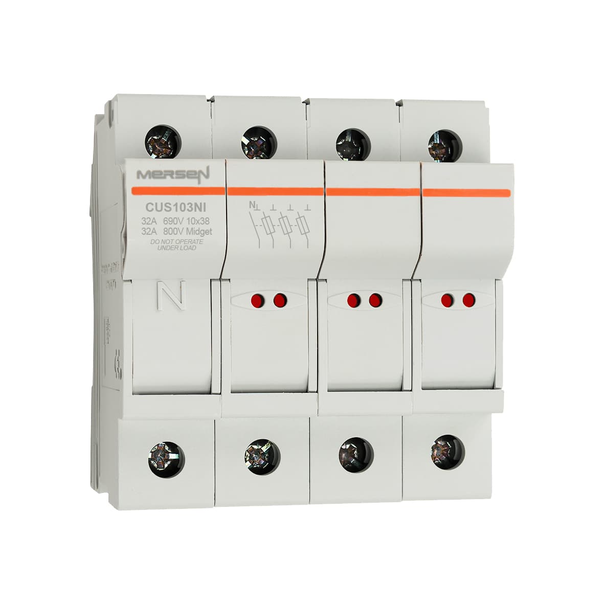 Mersen Y1062713 Y1062713 Mersen - Fuse Holder IEC+UL/CSA Modulostar® Size 10x38 800VAC UL 1000VDC UL 3-Pole+N With Visual Indicator IP20 DIN Rail mounting Mersen Y1062713 Y1062713 Mersen - Fuse Holder IEC+UL/CSA Modulostar® Size 10x38 800VAC UL 1000VDC UL 3-Pole+N With Visual Indicator IP20 DIN Rail mounting