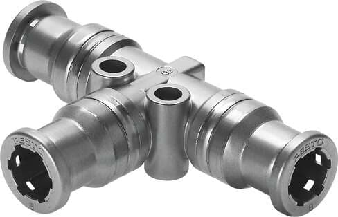 Festo 130670 push-in T-connector CRQST-8 Size: Standard, Nominal size: 5 mm, Assembly position: Any, Design: T-shaped, Container size: 1 Festo 130670 push-in T-connector CRQST-8 Size: Standard, Nominal size: 5 mm, Assembly position: Any, Design: T-shaped, Container size: 1