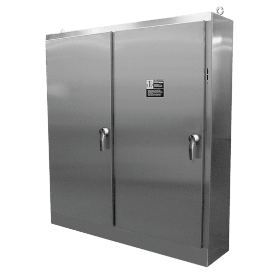 Hoffman A90XM3EW24SSN4 Floor-Mount, Disconnect, 3pt Latch, Type 4X, 90x119x24, 3-Door, SS 304 Hoffman A90XM3EW24SSN4 Floor-Mount, Disconnect, 3pt Latch, Type 4X, 90x119x24, 3-Door, SS 304