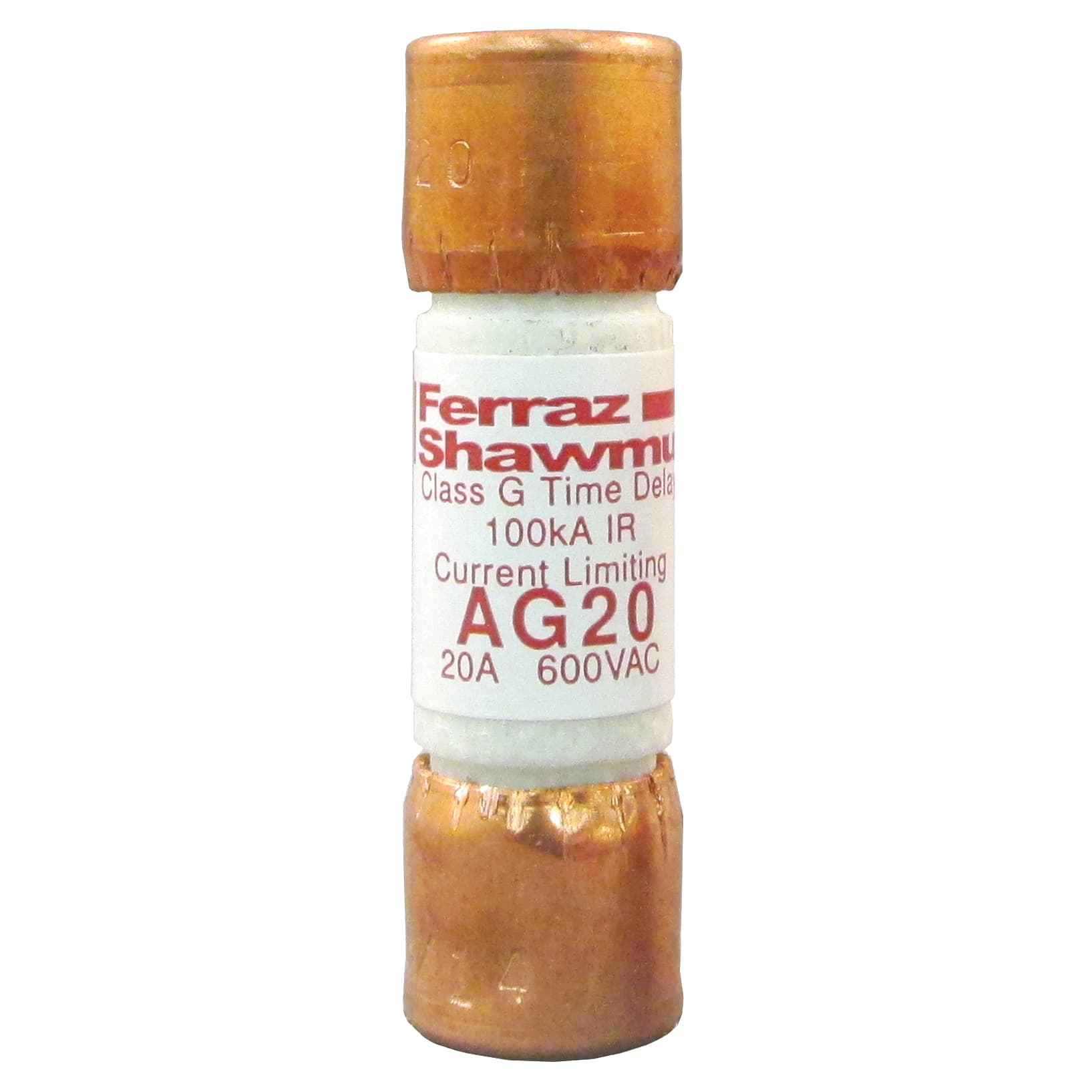 Mersen AG20 AG20 Mersen - Fuse AG - Class G 600VAC 20A Time Delay Ferrule Amp-Trap® Mersen AG20 AG20 Mersen - Fuse AG - Class G 600VAC 20A Time Delay Ferrule Amp-Trap®