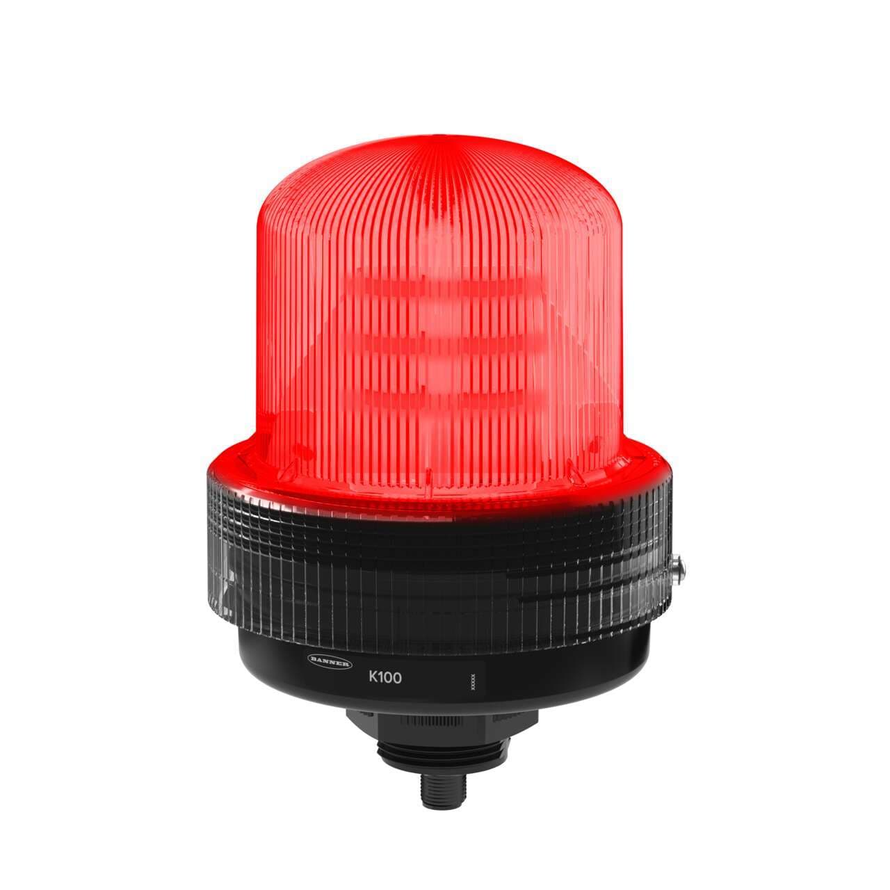 Banner K100B-BLZRQ Banner K100B-BLZRQ - K100 Basic Daylight Visible Beacon: 1-Color Indicator; 100-240 V ac; Polycarbonate; IP66; Red; 5-pin Micro Integral QD Banner K100B-BLZRQ Banner K100B-BLZRQ - K100 Basic Daylight Visible Beacon: 1-Color Indicator; 100-240 V ac; Polycarbonate; IP66; Red; 5-pin Micro Integral QD