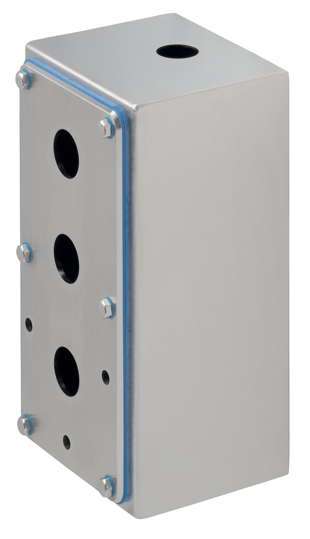 Schmersal NBGLC33.1/NSK NBGLC33.1/NSK Schmersal - IP69 stainless steel enclosue, for 3 devices, conduit opening on side, with protective collar Schmersal NBGLC33.1/NSK NBGLC33.1/NSK Schmersal - IP69 stainless steel enclosue, for 3 devices, conduit opening on side, with protective collar