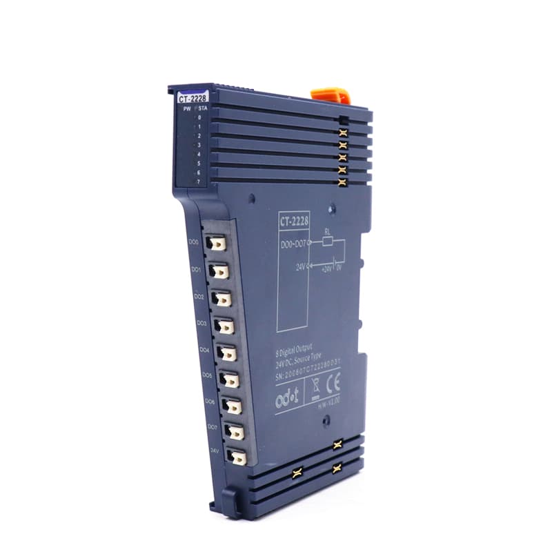 ODOT Automation CT-2228 8 channel digital output, source type, PNP, 24VDC output voltage, 0.5A ODOT Automation CT-2228 8 channel digital output, source type, PNP, 24VDC output voltage, 0.5A