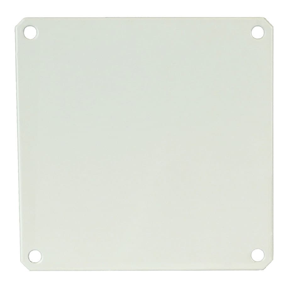 Allied Moulded Products PL66 White painted carbon steel back panel for use with 6" x 6" enclosures, 4.81" x 4.81" Allied Moulded Products PL66 White painted carbon steel back panel for use with 6" x 6" enclosures, 4.81" x 4.81"