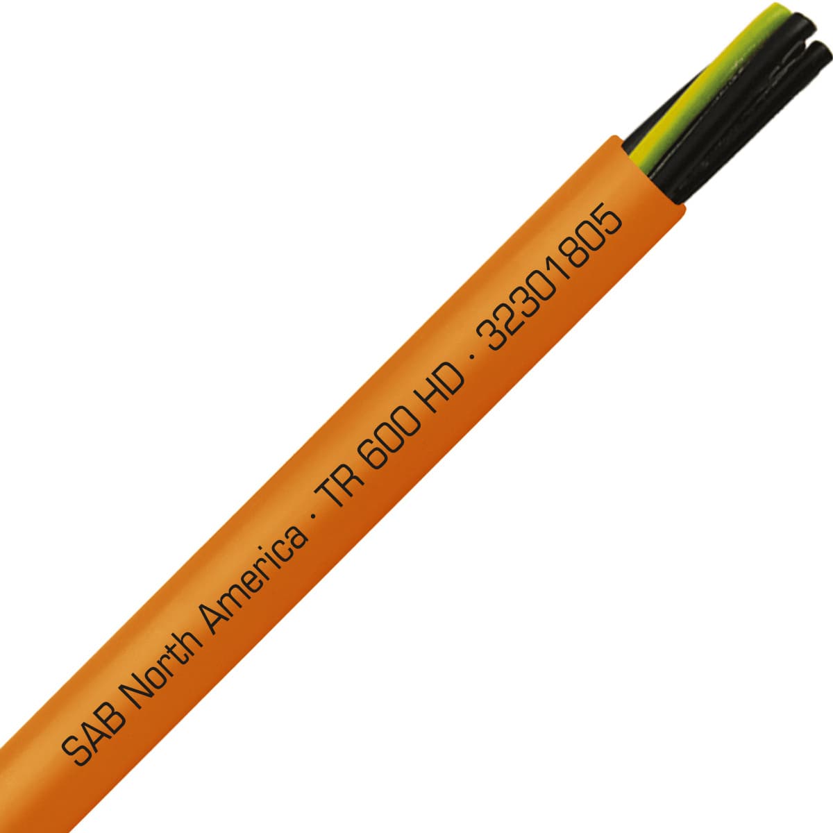 SAB 32301805 TR 600 HD - 18 AWG/5c, oil resistant heavy duty flexible exposed run orange TPE tray cable, UL, CSA, CE, RoHS SAB 32301805 TR 600 HD - 18 AWG/5c, oil resistant heavy duty flexible exposed run orange TPE tray cable, UL, CSA, CE, RoHS