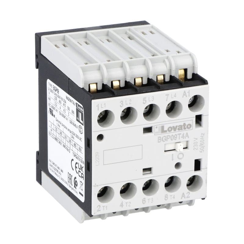 Lovato Electric 11BGP09T4A400 11BGP09T4A400 Lovato - Four-pole contactor, AC coil 50/60Hz, 400VAC, rear PCB solder pin Lovato Electric 11BGP09T4A400 11BGP09T4A400 Lovato - Four-pole contactor, AC coil 50/60Hz, 400VAC, rear PCB solder pin