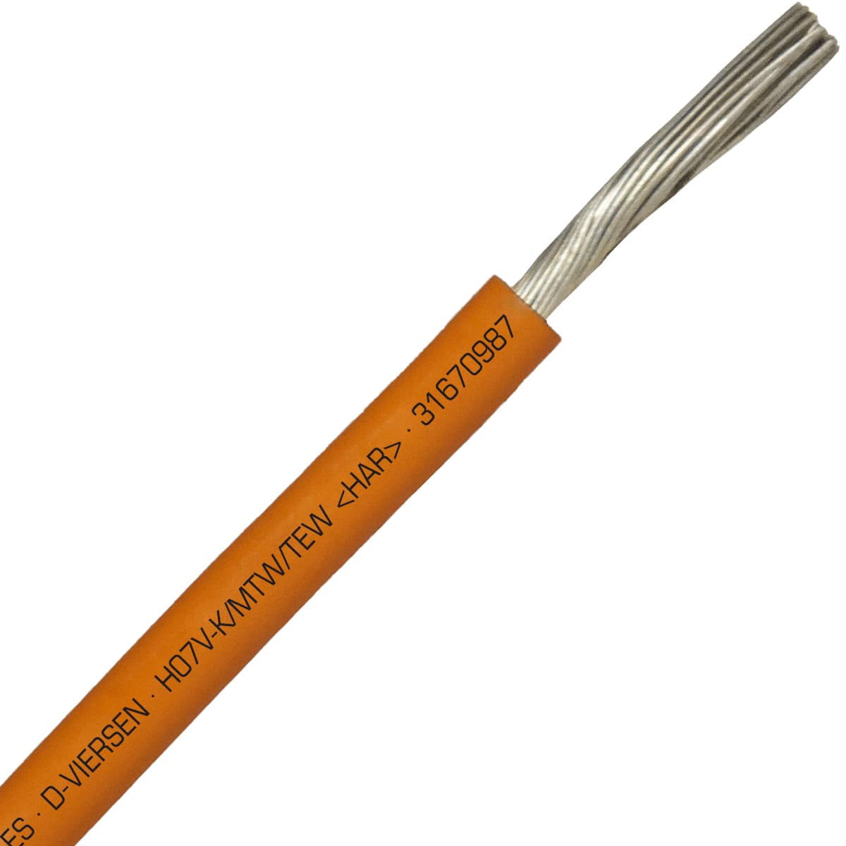 SAB 31670987 H07V-K/MTW/TEW- (HAR/UL/CSA/CE) - 10 AWG hook-up wire, Orange SAB 31670987 H07V-K/MTW/TEW- (HAR/UL/CSA/CE) - 10 AWG hook-up wire, Orange