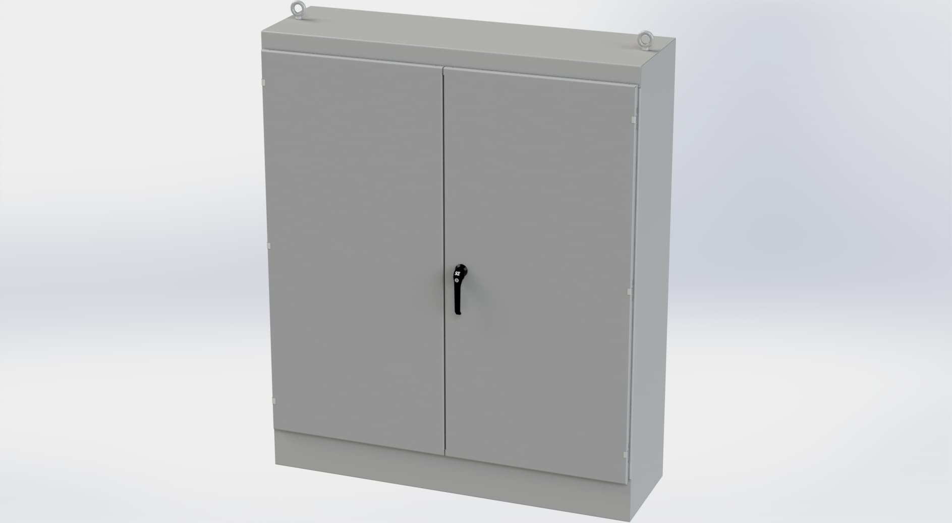 Saginaw Control SCE-726018FSD FSD Enclosure, Height:72.00", Width:60.00", Depth:18.00", ANSI-61 gray finish inside and out. Optional sub-panels are powder coated white. Saginaw Control SCE-726018FSD FSD Enclosure, Height:72.00", Width:60.00", Depth:18.00", ANSI-61 gray finish inside and out. Optional sub-panels are powder coated white.