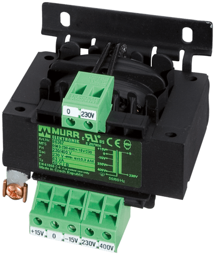 Murr Elektronik 86363 86363 Murrelektronik - MTS 1-PHASE SAFETY TRANSFORMER, P: 160VA IN: 230/400VAC +/- 15VAC OUT: 24VAC, For screw and DIN-rail mounting Murr Elektronik 86363 86363 Murrelektronik - MTS 1-PHASE SAFETY TRANSFORMER, P: 160VA IN: 230/400VAC +/- 15VAC OUT: 24VAC, For screw and DIN-rail mounting