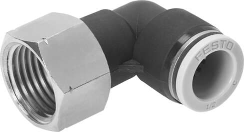 Festo 564659 push-in L-fitting QBLF-1/4-1/4-U 360° orientable, internal thread with external hexagon. Size: Standard, Nominal size: 0,157 ", Type of seal on screw-in stud: coating, Assembly position: Any, Design structure: Push/pull principle Festo 564659 push-in L-fitting QBLF-1/4-1/4-U 360° orientable, internal thread with external hexagon. Size: Standard, Nominal size: 0,157 ", Type of seal on screw-in stud: coating, Assembly position: Any, Design structure: Push/pull principle