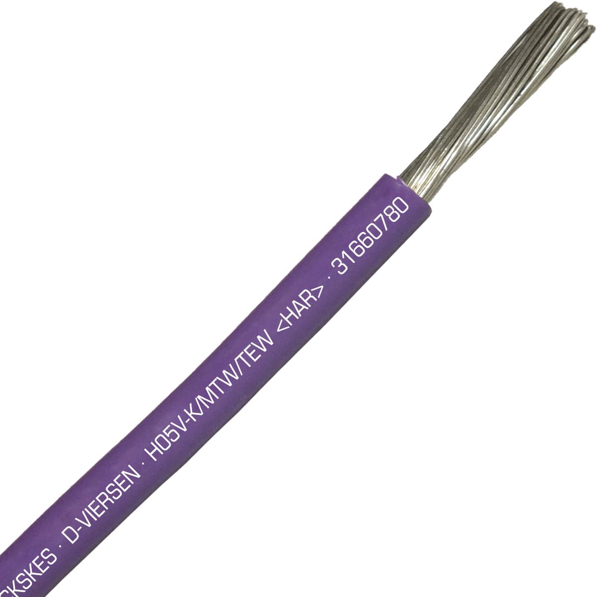 SAB 31660780 H05V-K/MTW/TEW- (HAR/UL/CSA/CE) - 18 AWG hook-up wire, Violet SAB 31660780 H05V-K/MTW/TEW- (HAR/UL/CSA/CE) - 18 AWG hook-up wire, Violet