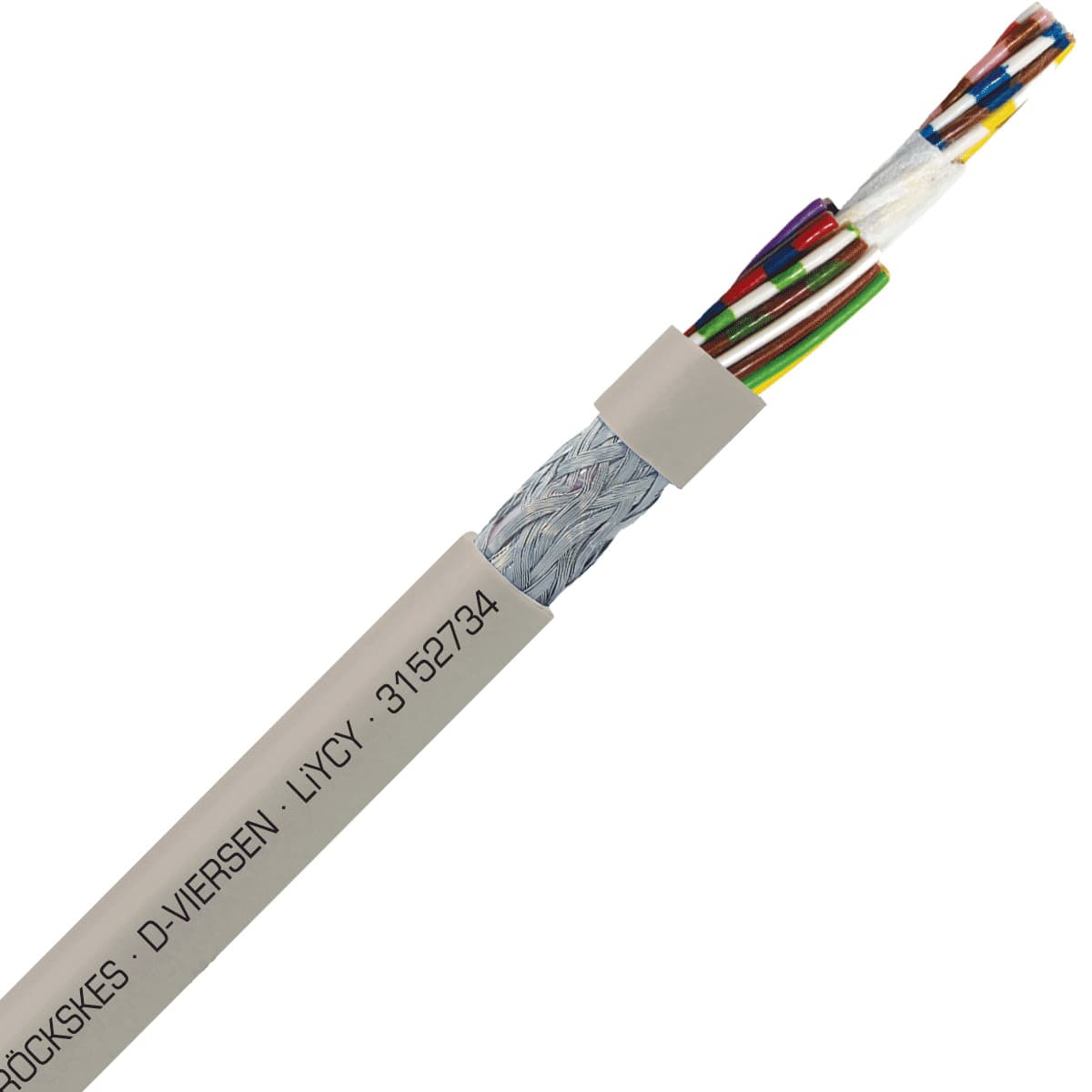 SAB 3152734 LiYCY - 22 AWG/27c, shielded multi-conductor signal and control PVC cable with DIN color code SAB 3152734 LiYCY - 22 AWG/27c, shielded multi-conductor signal and control PVC cable with DIN color code