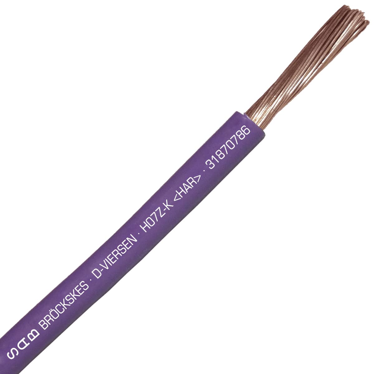 SAB 31870786 H07Z-K (HAR/CE) - 12 AWG halogen-free hook-up wire, Violet SAB 31870786 H07Z-K (HAR/CE) - 12 AWG halogen-free hook-up wire, Violet