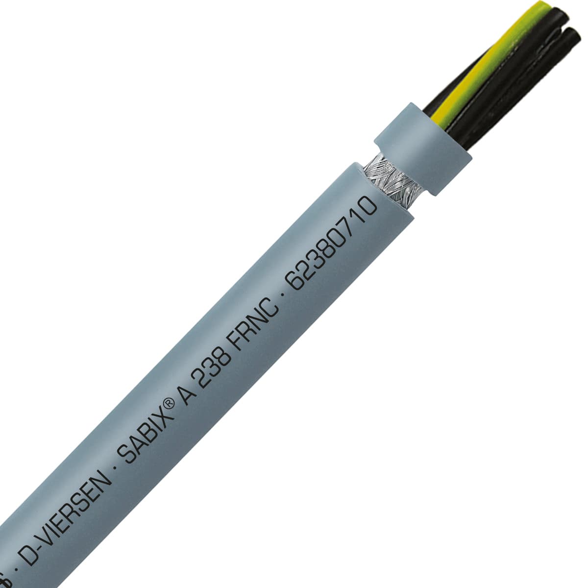 SAB 62380710 SABIX A 238 FRNC - 16 AWG/7c, shielded high temperature flame retardant flexible SABIX control cable, CE, RoHS SAB 62380710 SABIX A 238 FRNC - 16 AWG/7c, shielded high temperature flame retardant flexible SABIX control cable, CE, RoHS