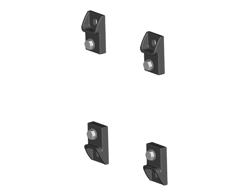 Saginaw Control SCE-ELMFK4 Foot Kit, EL Mounting (4pc.), Height:5.00", Width:3.00", Depth:1.25", Saginaw Control SCE-ELMFK4 Foot Kit, EL Mounting (4pc.), Height:5.00", Width:3.00", Depth:1.25",