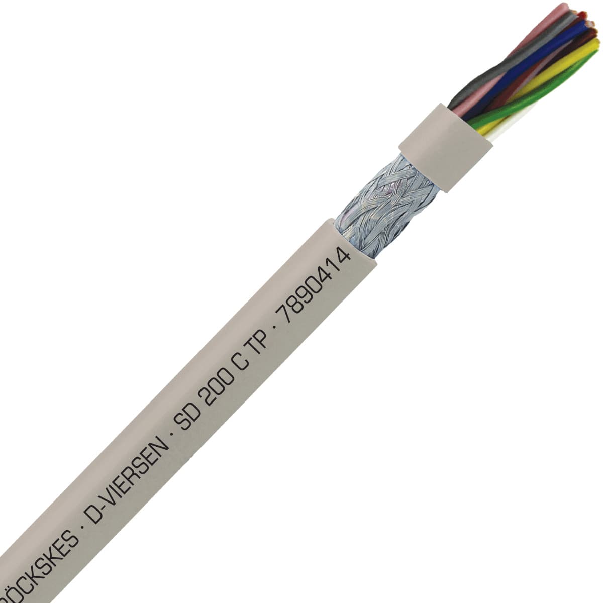 SAB 7890414 SD 200 C TP - 26 AWG/4 pr, shielded halogen free continuous flex oil resistant paired data cable, CE, RoHS SAB 7890414 SD 200 C TP - 26 AWG/4 pr, shielded halogen free continuous flex oil resistant paired data cable, CE, RoHS
