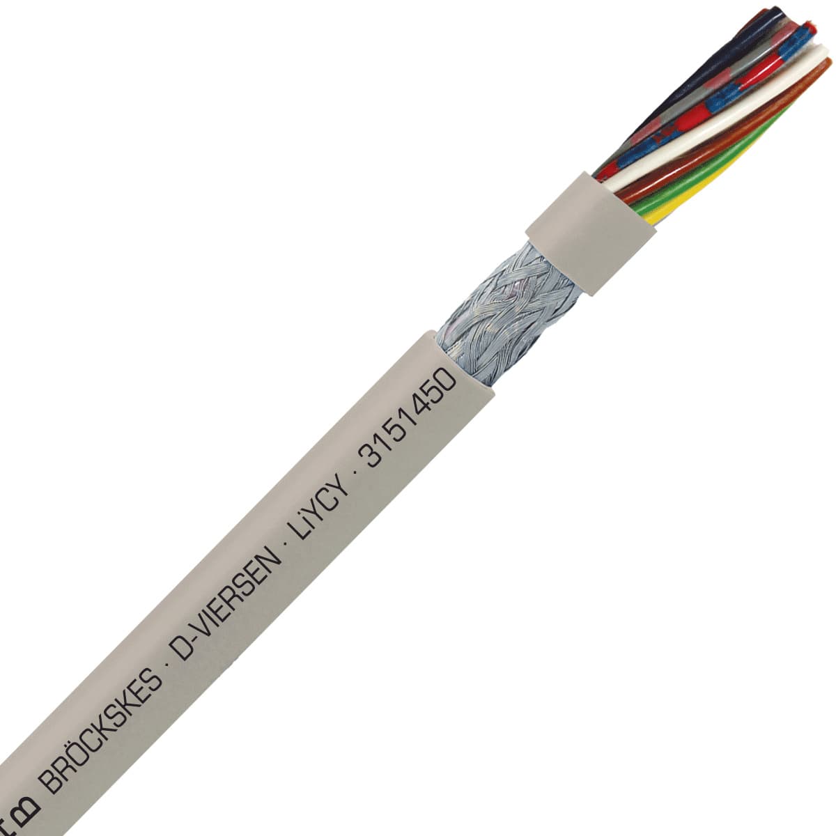 SAB 3151450 LiYCY - 20 AWG/14c, shielded multi-conductor signal and control PVC cable with DIN color code SAB 3151450 LiYCY - 20 AWG/14c, shielded multi-conductor signal and control PVC cable with DIN color code
