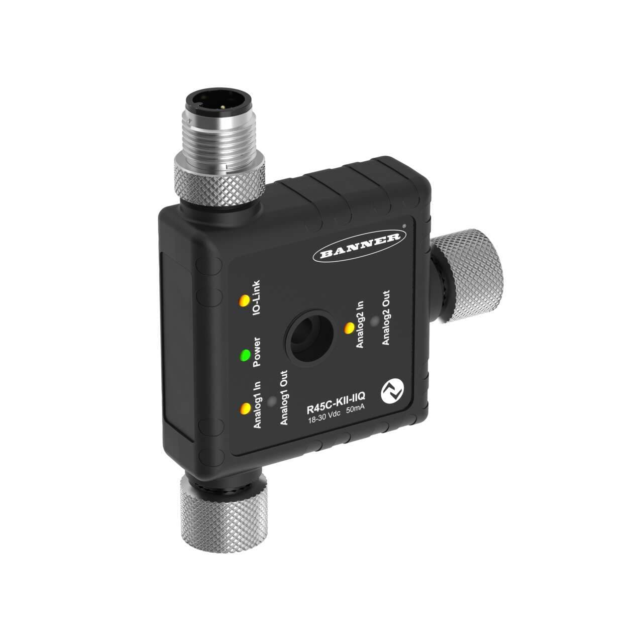 Banner R45C-KII-IIQ Banner R45C-KII-IIQ - R45C Series Converter; Dual Analog Current In and Out; IO-Link Communications; 4-pin M12 Integral QD Banner R45C-KII-IIQ Banner R45C-KII-IIQ - R45C Series Converter; Dual Analog Current In and Out; IO-Link Communications; 4-pin M12 Integral QD