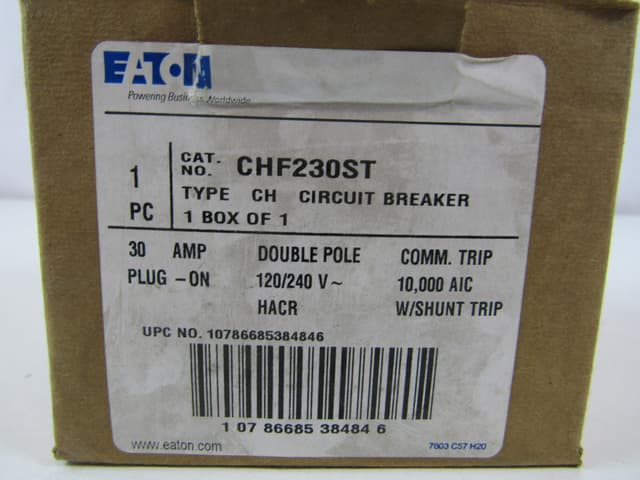 CHF230ST Part Image. Manufactured by Eaton.