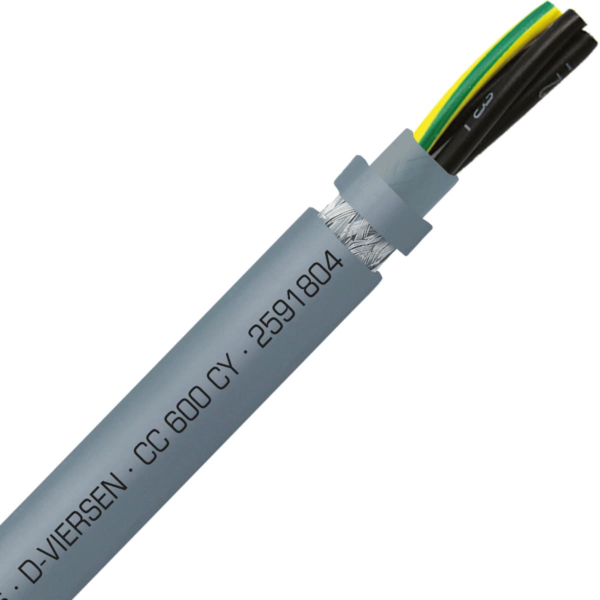 SAB 2591804 CC 600 CY - 18 AWG/4c, shielded oil resistant PVC flexible control cable, 600V, UL, CSA, VDE, CE, RoHS SAB 2591804 CC 600 CY - 18 AWG/4c, shielded oil resistant PVC flexible control cable, 600V, UL, CSA, VDE, CE, RoHS