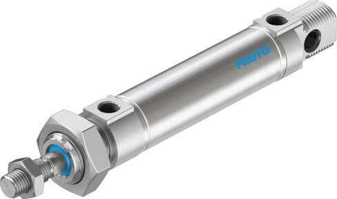 Festo 19246 standards-based cylinder DSNU-25-50-PPV-A Based on DIN ISO 6432, for proximity sensing. Various mounting options, with or without additional mounting components. With adjustable end-position cushioning. Stroke: 50 mm, Piston diameter: 25 mm, Piston rod th Festo 19246 standards-based cylinder DSNU-25-50-PPV-A Based on DIN ISO 6432, for proximity sensing. Various mounting options, with or without additional mounting components. With adjustable end-position cushioning. Stroke: 50 mm, Piston diameter: 25 mm, Piston rod th