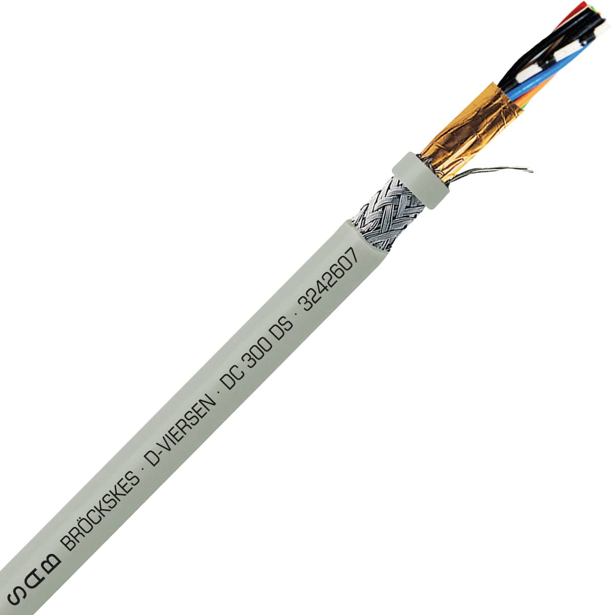 SAB 3242607 DC 300 DS - 26 AWG/7c, multi-conductor double shielded PVC signal and control cable, AWM SAB 3242607 DC 300 DS - 26 AWG/7c, multi-conductor double shielded PVC signal and control cable, AWM