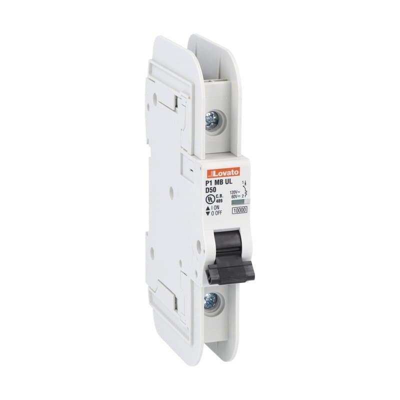 Lovato Electric P1MBUL1PD40 P1MBUL1PD40 Lovato - Miniature circuit breaker, 1P - 10kA. 1 module, characteristic D, 40A Lovato Electric P1MBUL1PD40 P1MBUL1PD40 Lovato - Miniature circuit breaker, 1P - 10kA. 1 module, characteristic D, 40A