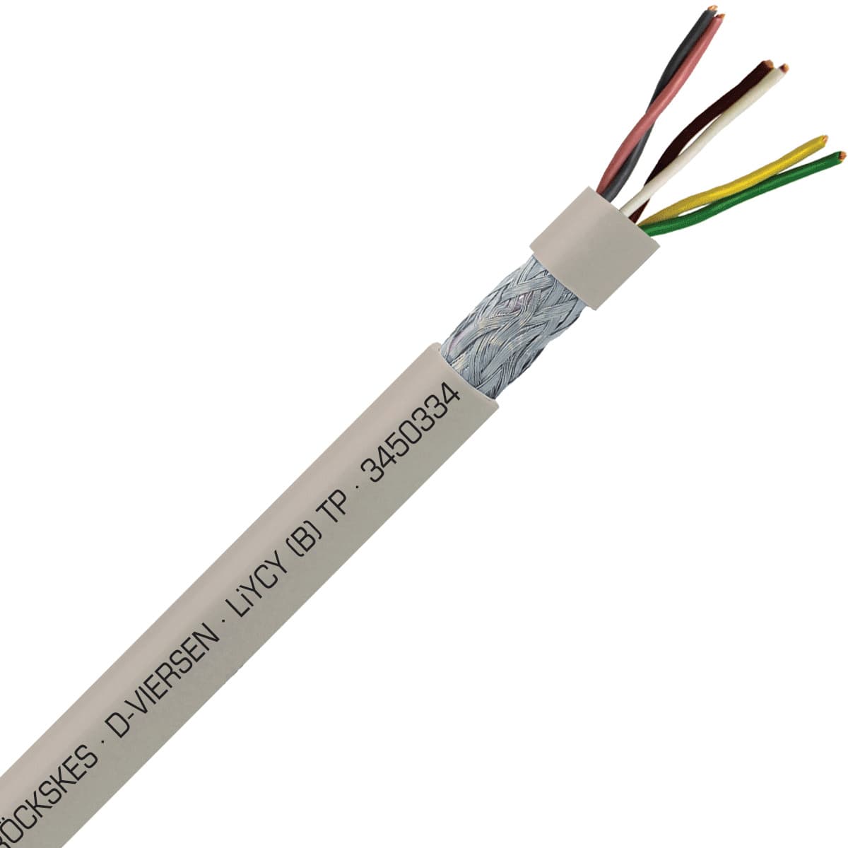 SAB 3450334 LiYCY (B) TP - 22 AWG/3pr, shielded multi-paired signal and control PVC cable with DIN color code SAB 3450334 LiYCY (B) TP - 22 AWG/3pr, shielded multi-paired signal and control PVC cable with DIN color code