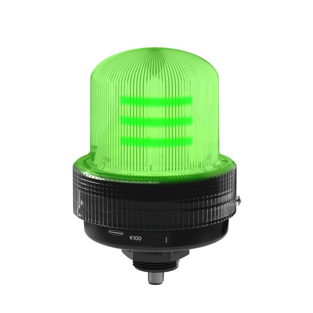 Banner K100B-BLGQ Banner K100B-BLGQ - K100 Basic Daylight Visible Beacon: 1-Color Indicator; 12-48 V dc; Polycarbonate; IP66; Green; 5-pin M12 Integral QD Banner K100B-BLGQ Banner K100B-BLGQ - K100 Basic Daylight Visible Beacon: 1-Color Indicator; 12-48 V dc; Polycarbonate; IP66; Green; 5-pin M12 Integral QD