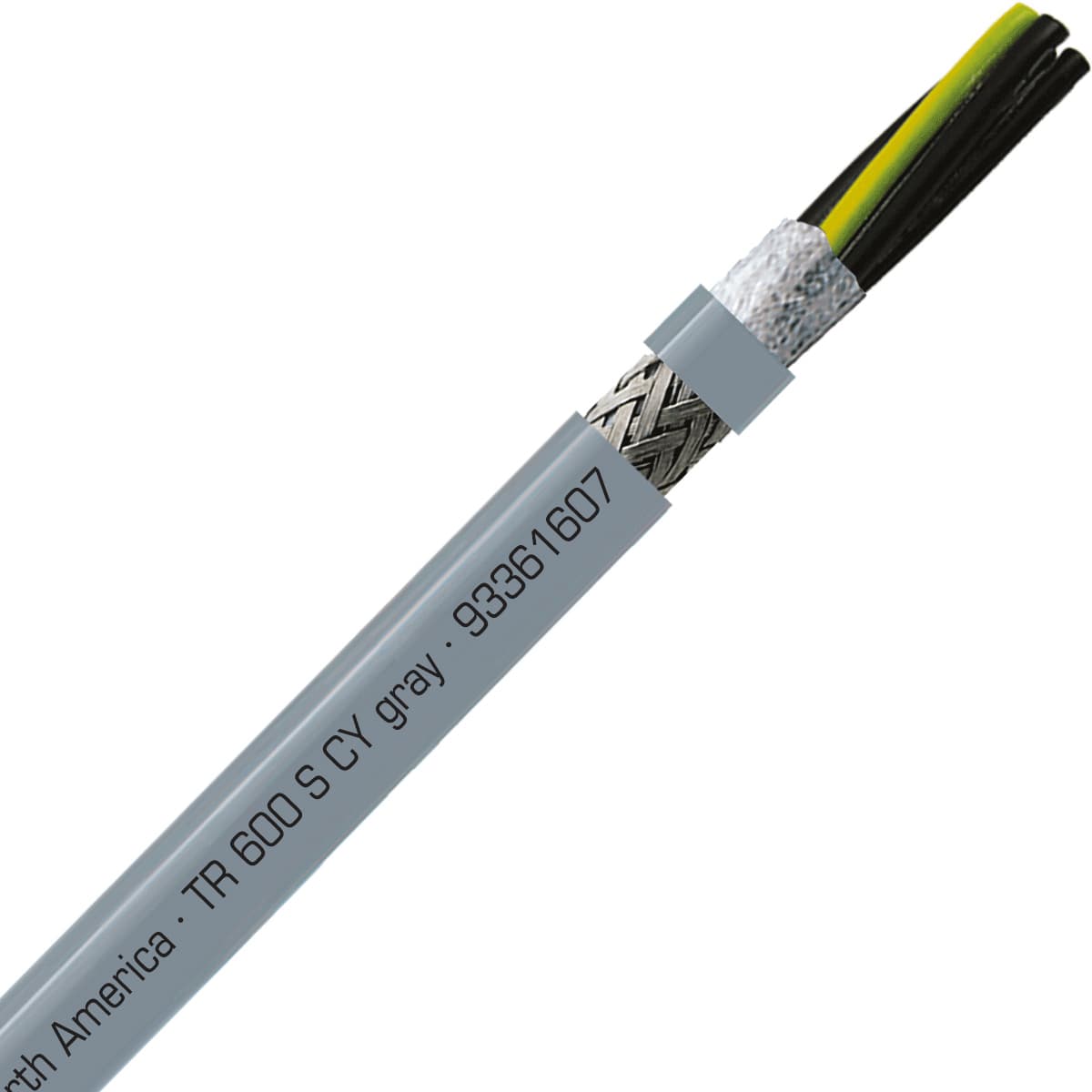 SAB 93361607 TR 600 S CY - 16 AWG/7c, shielded oil resistant flexible exposed run tray cable, UL, CSA, CE, RoHS SAB 93361607 TR 600 S CY - 16 AWG/7c, shielded oil resistant flexible exposed run tray cable, UL, CSA, CE, RoHS