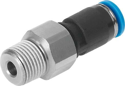 Festo 186277 rotary push-in fitting QSR-G1/8-6 360° rotatable, with ball bearing, male thread with external hexagon. Size: Standard, Nominal size: 3,4 mm, Type of seal on screw-in stud: Sealing ring, Assembly position: Any, Container size: 1 Festo 186277 rotary push-in fitting QSR-G1/8-6 360° rotatable, with ball bearing, male thread with external hexagon. Size: Standard, Nominal size: 3,4 mm, Type of seal on screw-in stud: Sealing ring, Assembly position: Any, Container size: 1