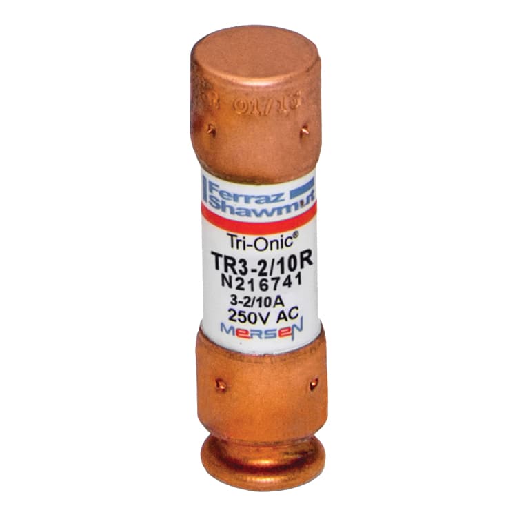 Mersen TR3-2/10R TR3-2/10R Mersen - Fuse TR-R - Class RK5 - Time-Delay 250VAC 160VDC 3.2A Ferrule Tri-Onic® Mersen TR3-2/10R TR3-2/10R Mersen - Fuse TR-R - Class RK5 - Time-Delay 250VAC 160VDC 3.2A Ferrule Tri-Onic®