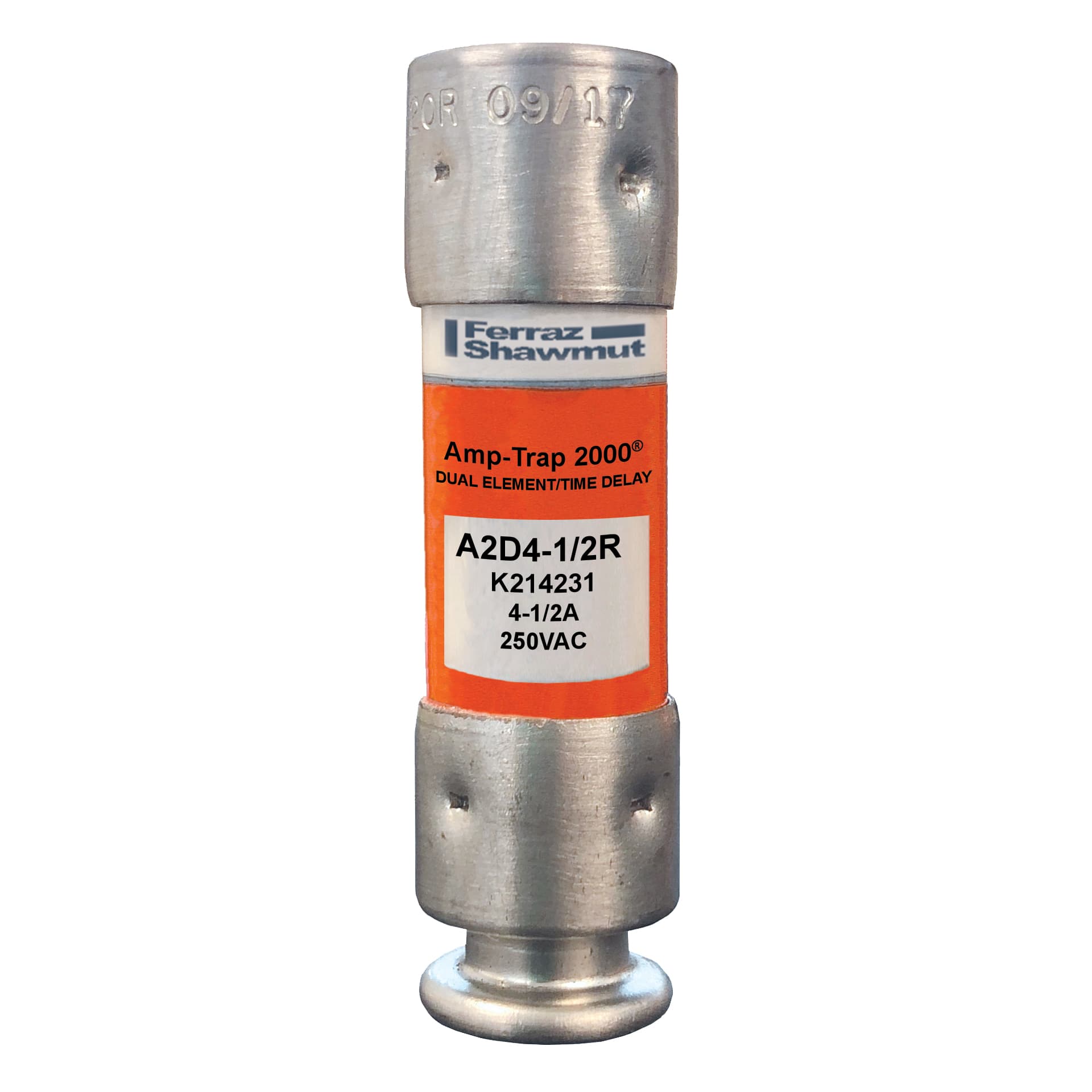 Mersen A2D4-1/2R A2D4-1/2R Mersen - Fuse A2D-R - Class RK1 - Time-Delay 250VAC 250VDC 4.5A Ferrule Amp-Trap 2000® Mersen A2D4-1/2R A2D4-1/2R Mersen - Fuse A2D-R - Class RK1 - Time-Delay 250VAC 250VDC 4.5A Ferrule Amp-Trap 2000®